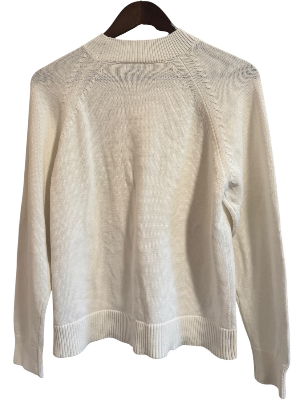 Quince 100% Organic Cotton Mock Neck Sweater | Ivory | Size M | NWOT - Picture 3 of 6